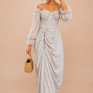 Robe longue florale Romantique