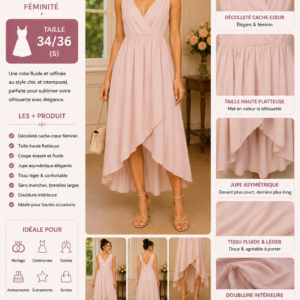 Robe Fleurie Romantique Rose
